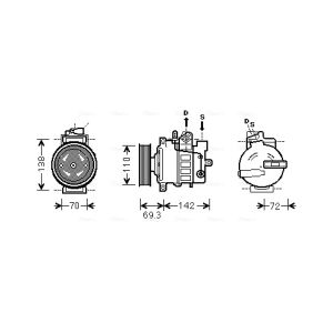 Compressor, ar condicionado AVA COOLING VNK318