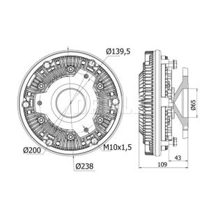 Kytkin, jäähdyttimen tuuletin MAHLE CFC 12 000S