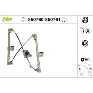 Regulador de janelas VALEO 850760