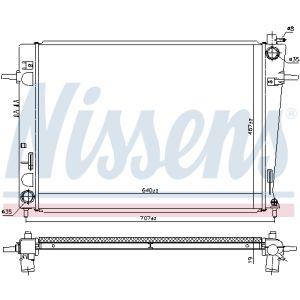 Radiatore, raffreddamento motore NISSENS 675063