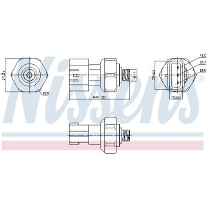 Interruptor de presión, aire acondicionado NISSENS 301090