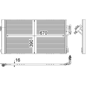 Condensator, airconditioning MAHLE AC 761 000S