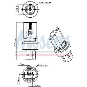 Interruptor de presión, aire acondicionado NISSENS 301102