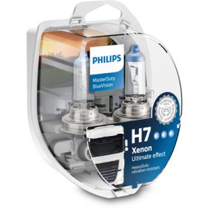 Lamp Halogeen PHILIPS H7 Master Duty Blue Vision 24V/70W, 2 Stuk