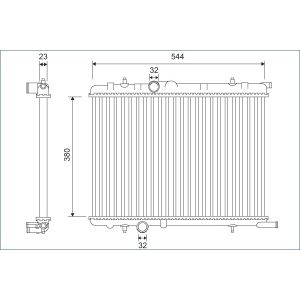 Radiador, arrefecimento do motor VALEO 701124