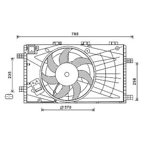 Ventilateur, refroidissement du moteur AVA COOLING OL7621