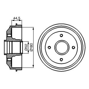 Tambour de frein BOSCH 0 986 477 070