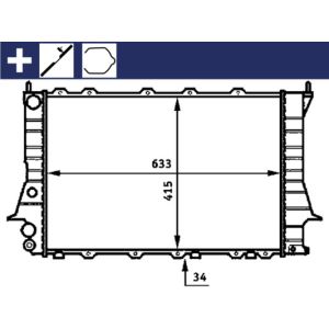 Arrefecedor do motor MAHLE CR 358 000S
