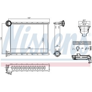 Warmtewisselaar, interieur verwarming NISSENS 73345