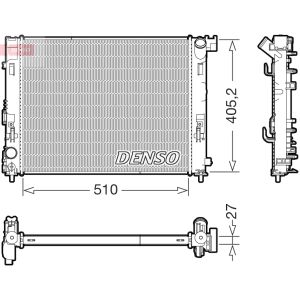 Radiador de motor DENSO DRM46076