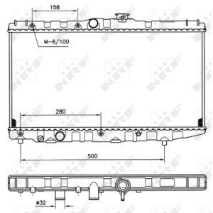 Radiador, refrigeración del motor NRF 507581