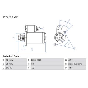 Démarreur BOSCH 0 986 020 360