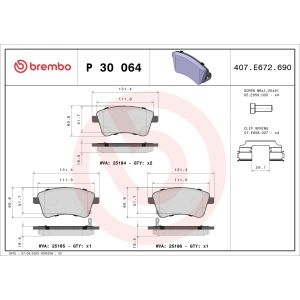 Jarrupalasarja BREMBO P 30 064, edessä