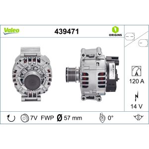 Alternador trifásico VALEO ORIGINS NEW VALEO 439471