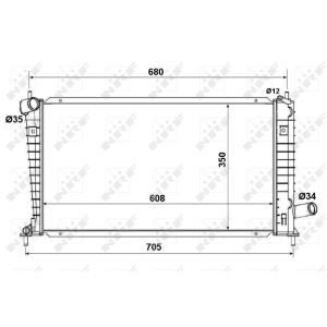 Radiateur, refroidissement du moteur NRF 53189