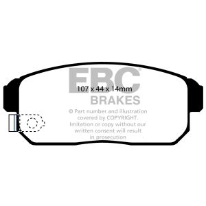 Conjunto de pastilhas de travão de alto desempenho EBC BRAKES DP51691NDX