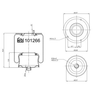 Soufflet à air, suspension pneumatique FEBI BILSTEIN 101266