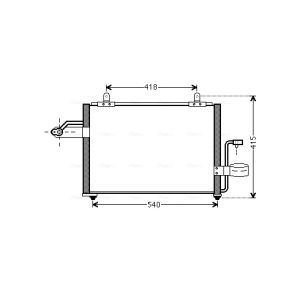 Condensador, sistema de ar condicionado AVA COOLING DW5084