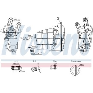 Tanque de expansão NISSENS 996315