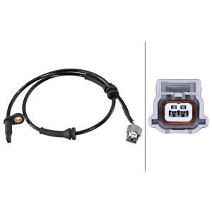 Sensor do ABS traseiro, direito HELLA 6PU 358 218-761