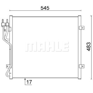 Lauhdutin, ilmastointilaite MAHLE AC 545 000S