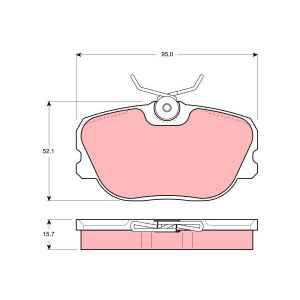 Set di pastiglie freno TRW GDB493, fronte