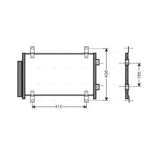 Condensador, sistema de ar condicionado AVA COOLING FTA5351D