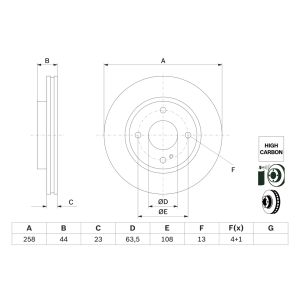Disco de freno BOSCH 0 986 479 E80