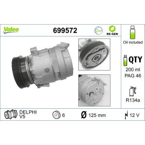 Compresseur de climatisation VALEO 699572
