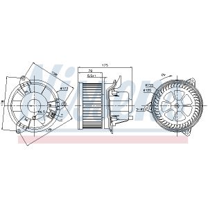 Ventilador de habitáculo NISSENS 87122