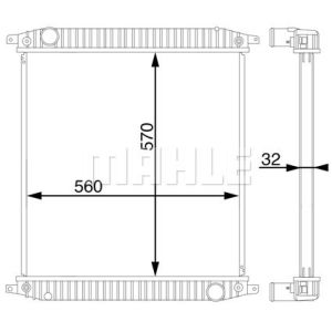 Radiador, arrefecimento do motor BEHR MAHLE CR 703 000S