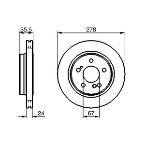 Bremsscheibe BOSCH 0 986 479 133
