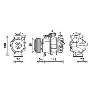 Klimakompressor AVA COOLING BWAK495