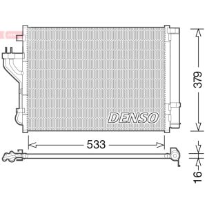 Condensador, sistema de ar condicionado DENSO DCN41004