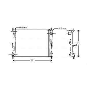 Arrefecedor do motor AVA COOLING DN2235