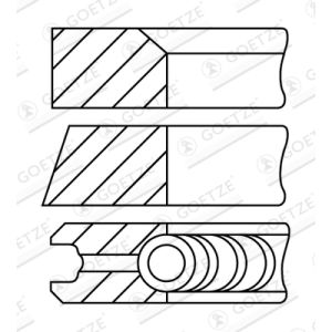 Set di anelli per pistoni GOETZE 08-452900-00