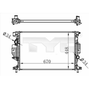 Radiador de motor TYC 710-0060