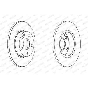 Dischi freno FERODO DDF1219C anteriore, completo, 2 pezzo