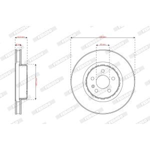Doppelbremsscheibe FERODO DDF2807VC-1