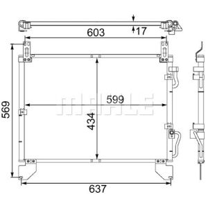 Condensatore, impianto di climatizzazione BEHR MAHLE AC 480 000S