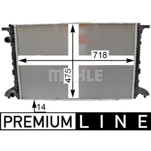 Radiator, motorkoeling BEHR MAHLE CR 2176 000P