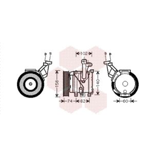 Compressor, ar condicionado VAN WEZEL 5300K440