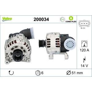Drehstromlichtmaschine VALEO 200034