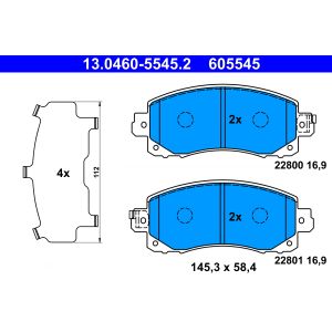 Set di pastiglie freno ATE 13.0460-5545.2