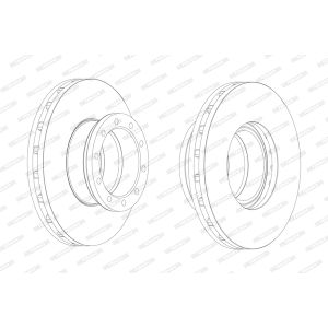 Disque de frein FERODO FCR151A, 1 Pièce