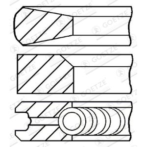 Jogo de anéis de pistão GOETZE 08-152900-00
