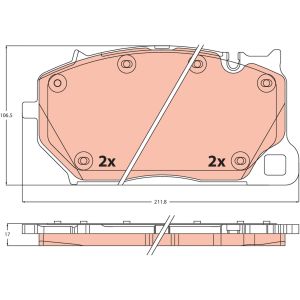 Bremsbelagsatz TRW GDB2508
