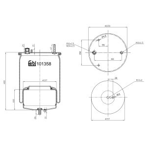 Fuelle neumático, suspensión FEBI BILSTEIN 101358