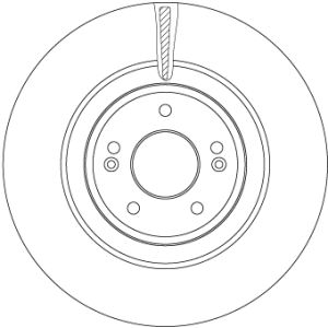 Disco freno TRW DF6572 anteriore, ventilato, 1 pezzo