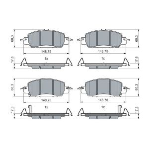 Set di pastiglie freno BOSCH 0 986 460 017